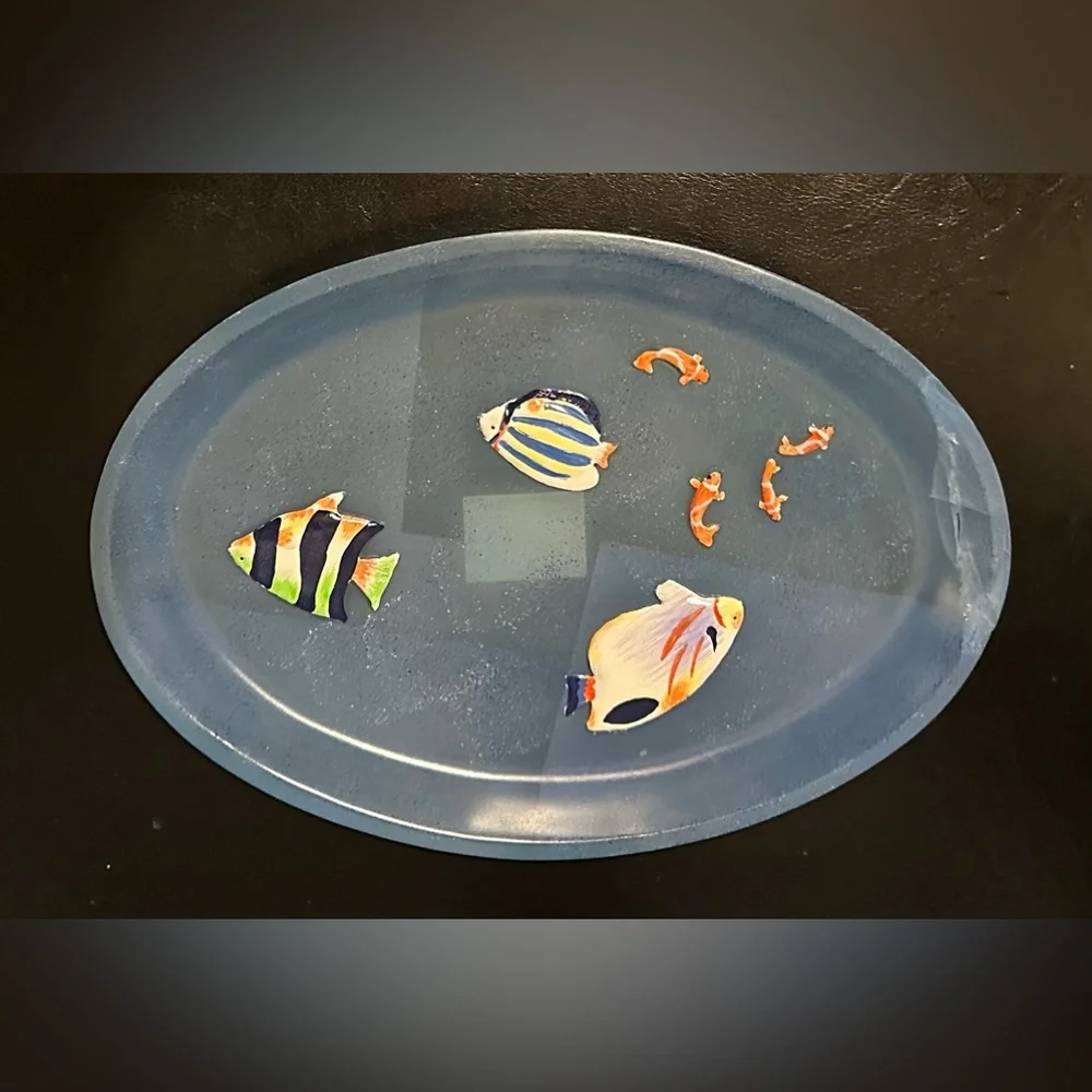 Vintage Angel Fish jewelry tray, NWT